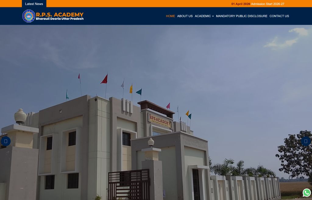 RPS Academy Website Designed By Aristo Coders