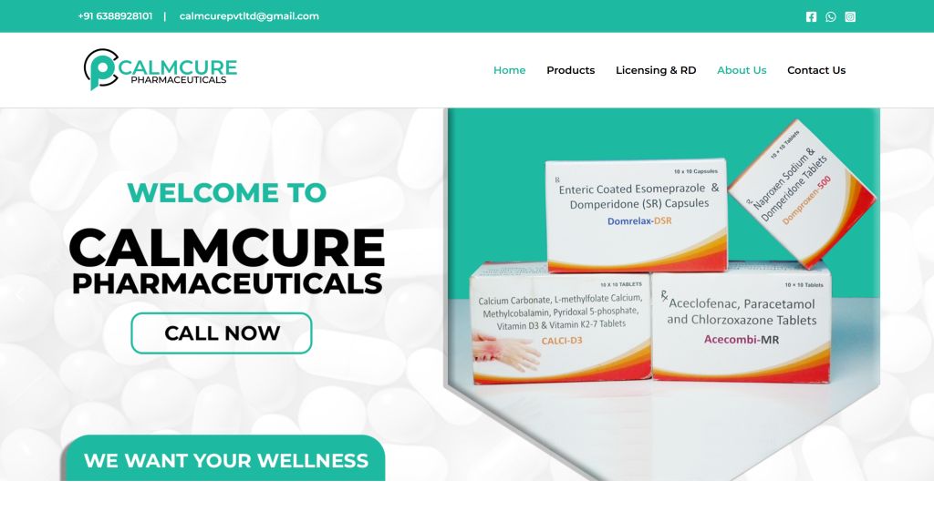 Pharmaceutical Website Designed By Aristo Coders